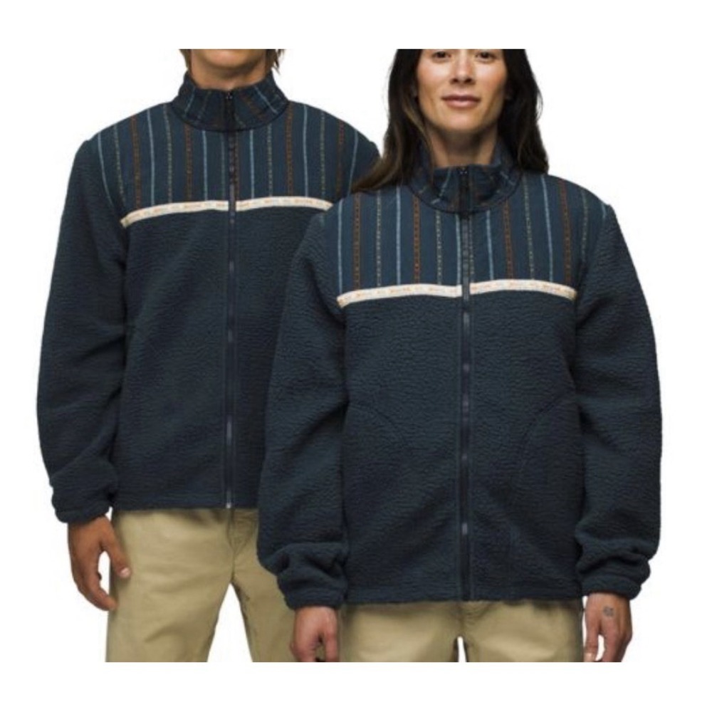 Prana NEW Hurricane Full Zip Fleece Jacket Blue Unisex Standard Fit‎ M(XS) W(S)
